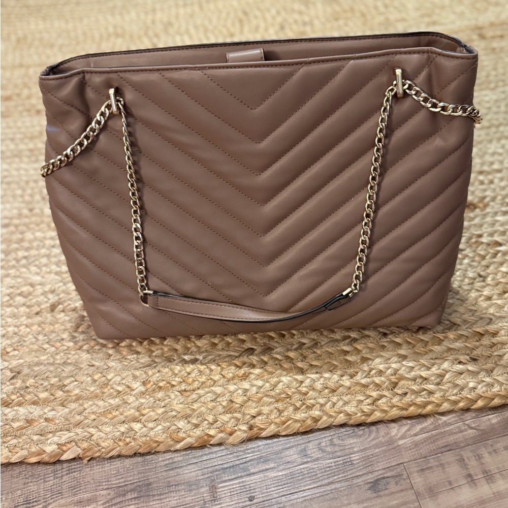 Target Brown Quilted Chain Shoulder Bag